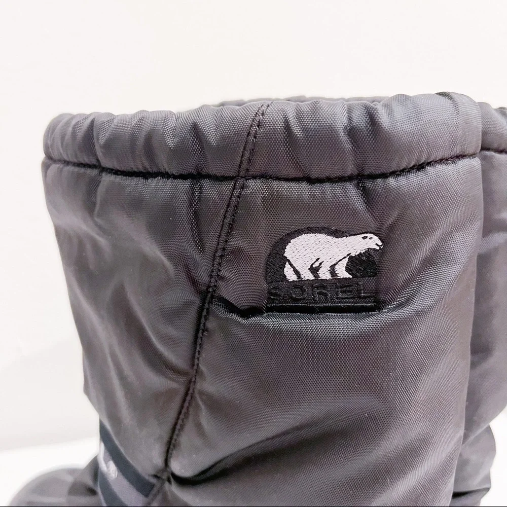 Sorel Cub Winter Insulated Rubber Sole Black Snow Boots Y7 W8.5 - Picture 6 of 16